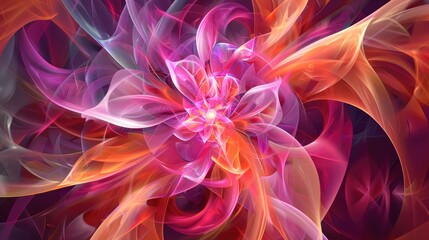 Obraz premium Abstract colorful fractal artwork generated by computer for creative design art home decoration and entertainment