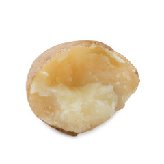 Tasty young boiled potato isolated on white