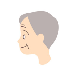 高齢の男性の横顔