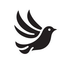Abstract bird logo design