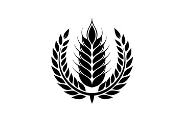 Laurel Wreath Icon Flat Style Vector Illustration Logo