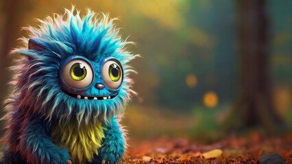 Fototapeta premium Little Furry Monster