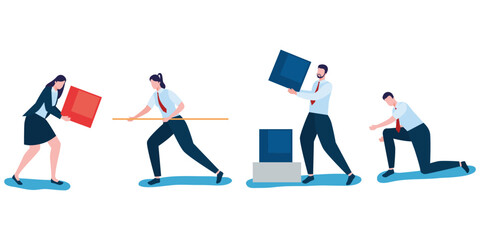 Tough decisions, choosing career path, make choices or think about final result, business directions challenge, confusion or decide options concept, businesswoman thinking and make business decisions