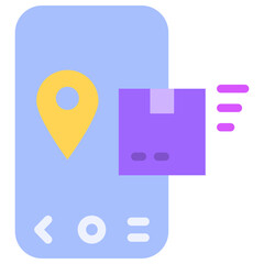 mobile shipping flat icon