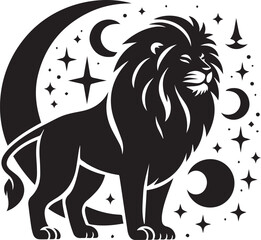 lion head isolated on white