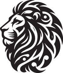 lion head isolated on white