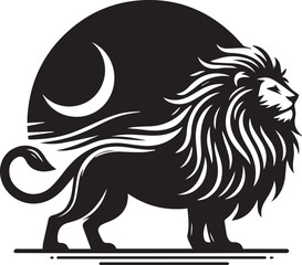 lion head isolated on white