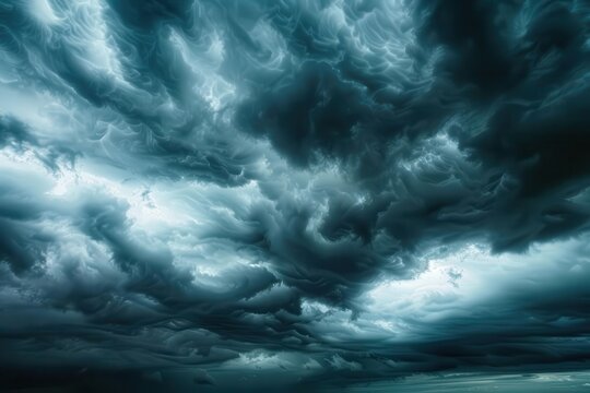 dramatic stormy sky with eerie shadows cast by ominous rolling clouds atmospheric landscape photography