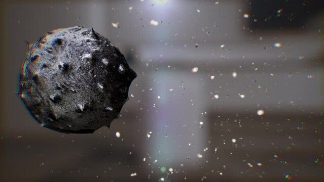 Science Present Motion graphic of PM 2.5 , Mite Dust , Bacteria , and Virus. Science motion graphic.