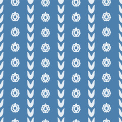 Blue Ornamental vector Pattern Design