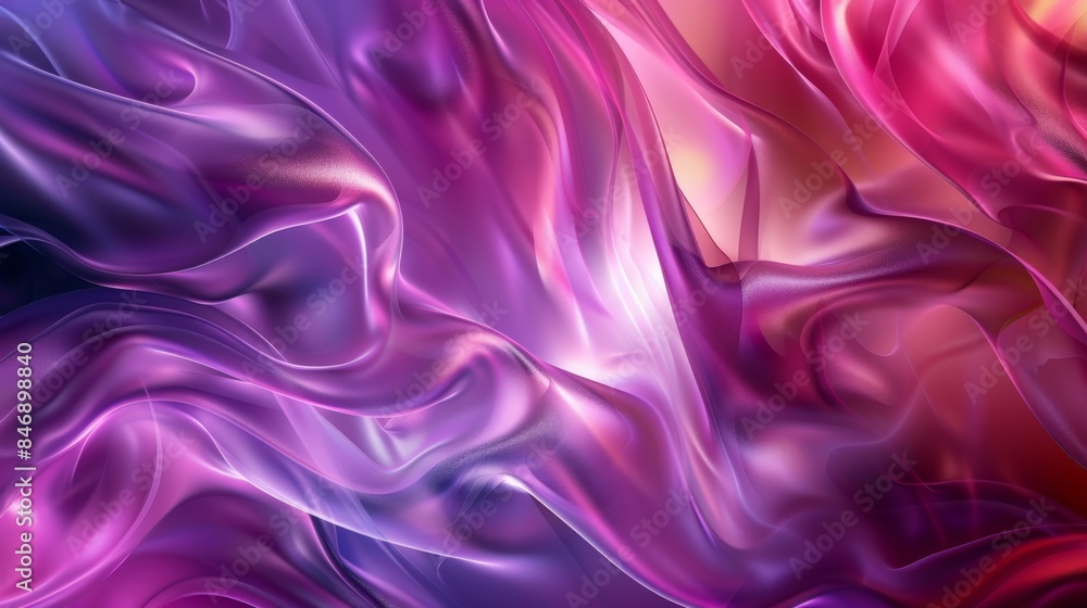 Poster abstract vibrant flowing colors background featuring a mix of purple, pink, and red hues creating a 