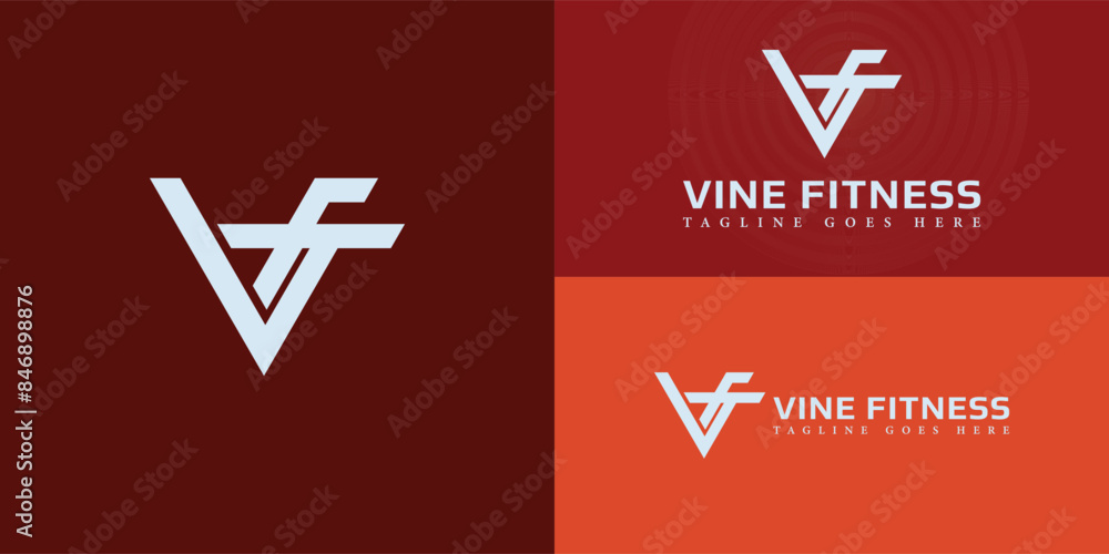 Aufkleber abstract initial triangle letters vf or fv logo in silver white color isolated on multiple backgroun