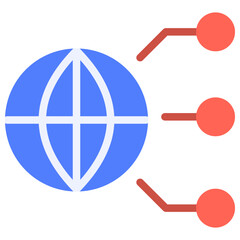 internet network flat icon