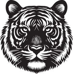 tiger head Silhouette vector