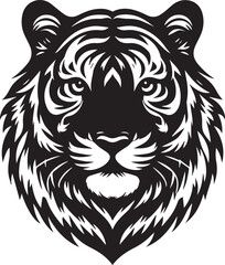 Fototapeta premium tiger head Silhouette vector