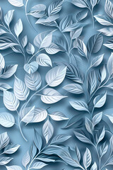 a close up of a bunch of leaves on a blue background