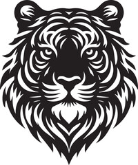 tiger head Silhouette vector