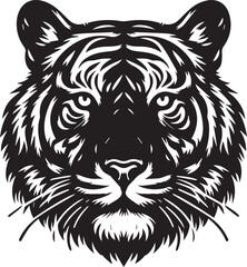 tiger head Silhouette vector