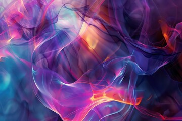 Obraz premium enigmatic depths mesmerizing abstract background with fluid shapes and vivid colors inviting contemplation and interpretation
