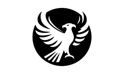 A Eagle  vector silhouette  illustration minimalist logo