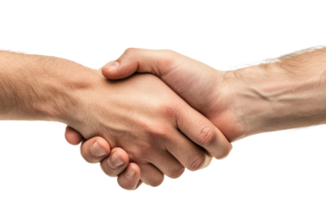 Close-up of two hands shaking, symbolizing partnership, agreement, and cooperation in a business or personal context.