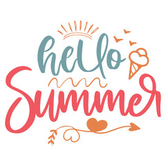 Summer Beach Vector Illustration set, summer svg