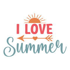 Summer Beach Vector Illustration set, summer svg