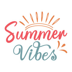 Summer Beach Vector Illustration set, summer svg