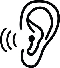 Ear symbol vector