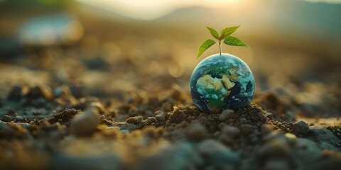 Join the fight against desertification and drought championing Earth and the environment. Concept Desertification, Drought, Environment, Earth, Conservation