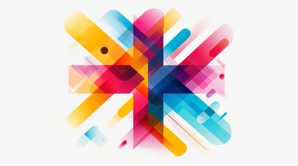 Obraz premium Abstract colorful design with geometric shapes.