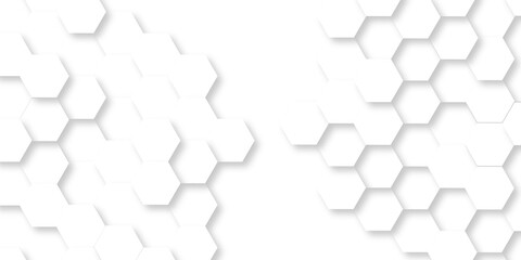 White Hexagonal Background. Luxury White Pattern. wallpaper Illustration. Futuristic abstract...