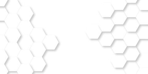 White Hexagonal Background. Luxury White Pattern. wallpaper Illustration. Futuristic abstract...