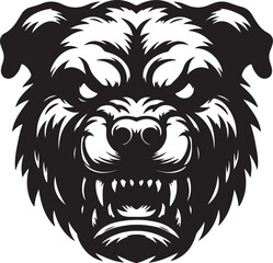 Dog Head Silhouette Vector