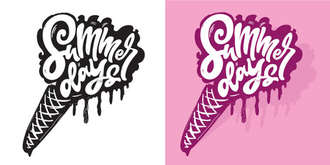 Obraz premium Funny hand drawn doodle lettering quote. Lettering pring for t-shirt, mug, shopper, clothes 100% vector image hand drawn