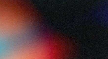 Dark abstract background with red and blue gradient, noise texture effect, perfect for digital designs, headers, covers, modern and creative designs, banners, and posters
