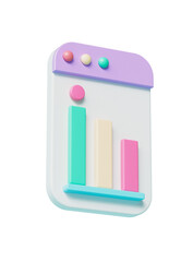 3D 비즈니스 그래프 차트 아이콘 3D Business Chart Graph Icon