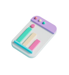 3D 비즈니스 그래프 차트 아이콘 3D Business Chart Graph Icon