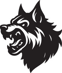 Dog Head Silhouette Vector