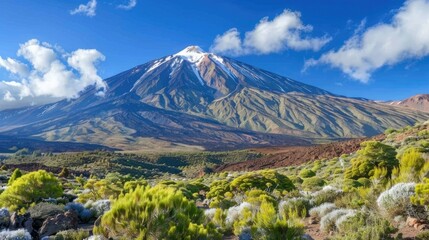 Fototapeta premium Largest Volcano Mount Teide: Third Active Volcano on Earth, Tallest Mountain in Spain