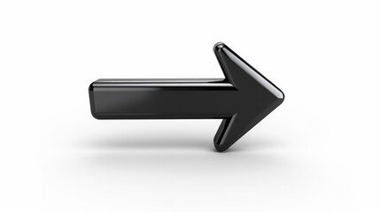 Left Arrow Icon. Black Arrow Symbol for Business Direction