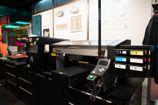 BANGKOK, THAILAND - OCTOBER 27, 2023: Brother GTX printer as seen at NIke store in Siam Center in Bangkok.