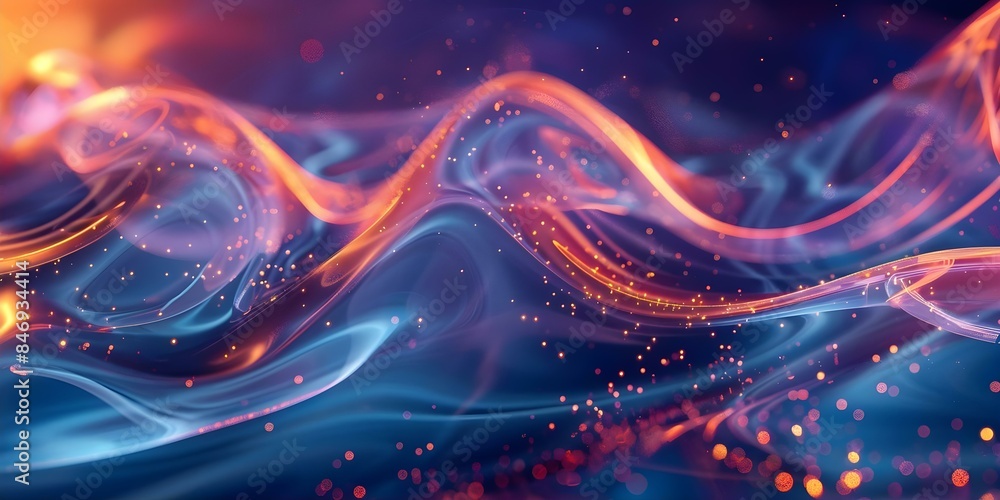 Poster demonstrating the adaptability and fluidity of cyber systems through digital shape changes. concept 