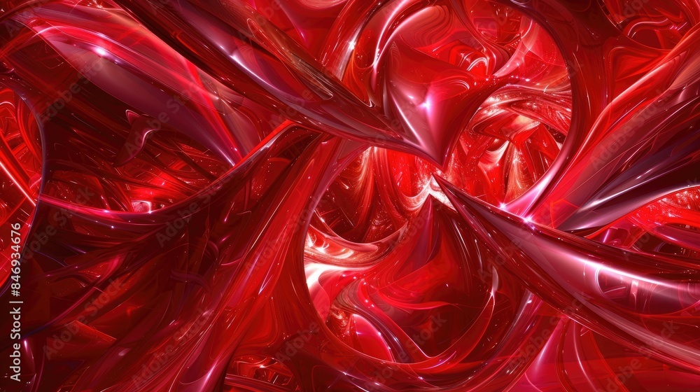 Poster abstract background in the color red
