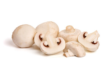 Fototapeta premium Champignon mushrooms, isolated on white background