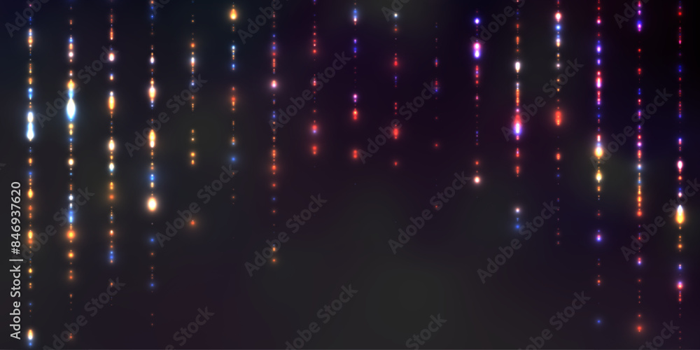 Poster vector christmas background with bokeh effect and sparkles. an elegant combination of blurry points 