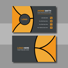 Creative modern Corporate Business card design template, Clean professional business card template, visiting card, business card template for business and personal use. Vector illustration design