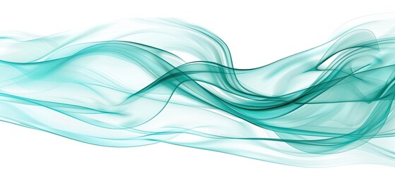 Abstract teal wave pattern on a white background. Perfect for backgrounds, wallpapers, and creative designs.