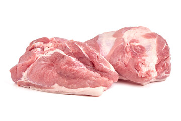 Raw Turkey Breasts fillet steaks, isolated on a white background