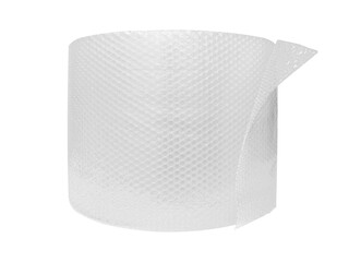a roll of bubble wrap, which is a type of plastic sheeting with small, air-filled bubbles that is used to protect fragile items during shipping.